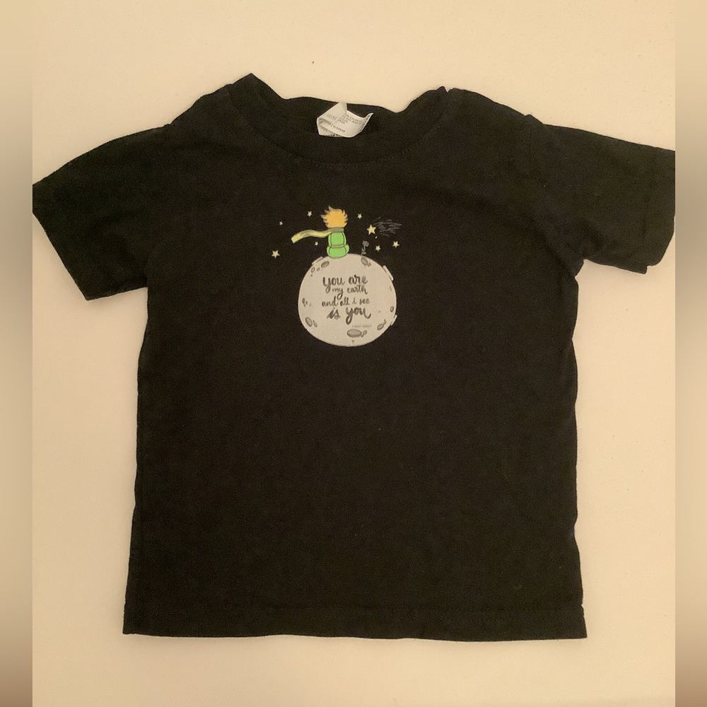 Little Prince baby toddler t-shirt 18 months black